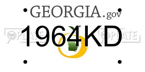 1964KD Georgia License Plate