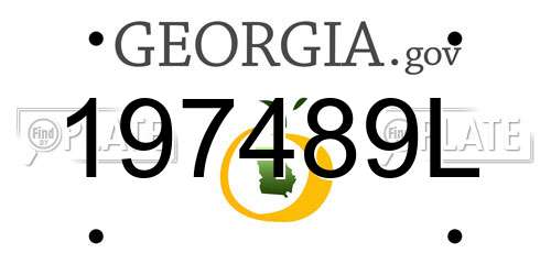 197489L Georgia License Plate