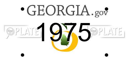 1975 Georgia License Plate