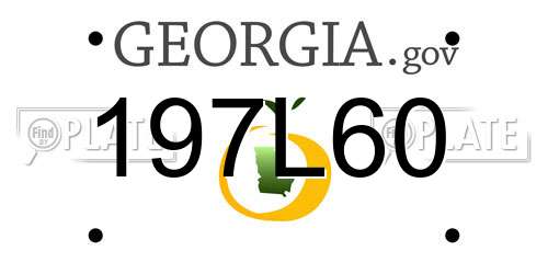 197L60 Georgia License Plate