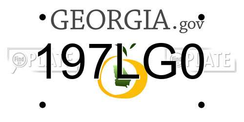 197LG0 Georgia License Plate