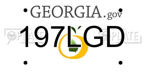 197LGD Georgia License Plate