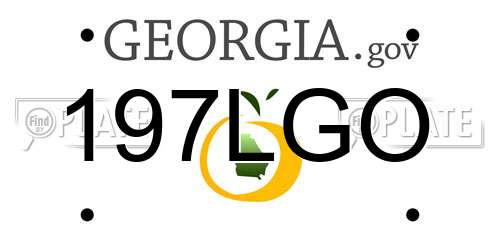 197LGO Georgia License Plate