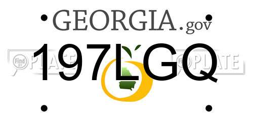197LGQ Georgia License Plate