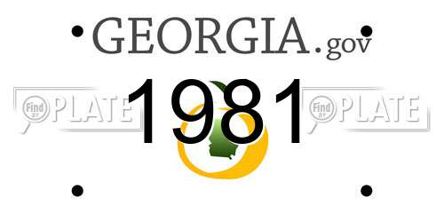 1981 Georgia License Plate