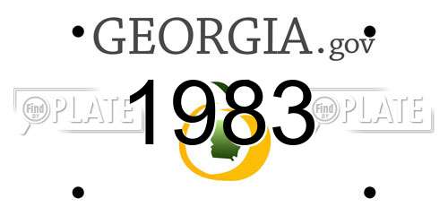 1983 Georgia License Plate