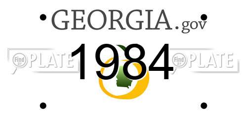 1984 Georgia License Plate