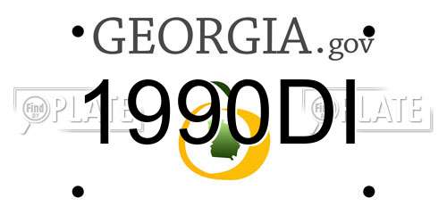 1990DI Georgia License Plate