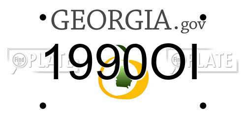 1990OI Georgia License Plate