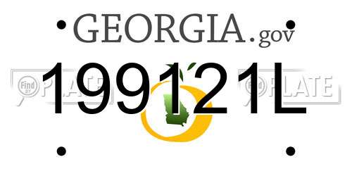 199121L Georgia License Plate