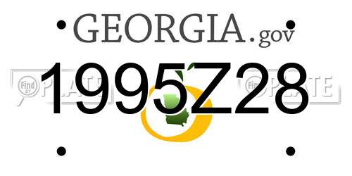 1995Z28 Georgia License Plate