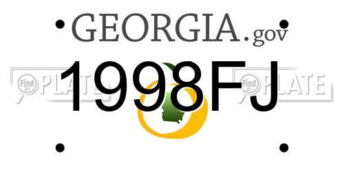 1998FJ Georgia License Plate