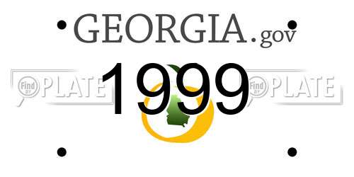 1999 Georgia License Plate