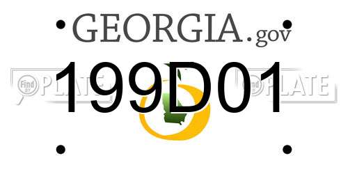 199D01 Georgia License Plate