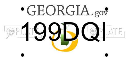 199DQI Georgia License Plate