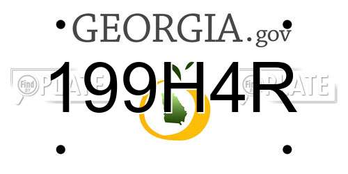 199H4R Georgia License Plate