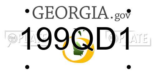 199QD1 Georgia License Plate