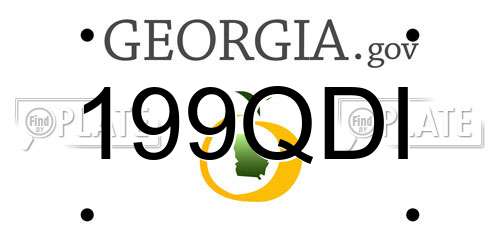 199QDI Georgia License Plate