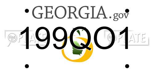 199QO1 Georgia License Plate