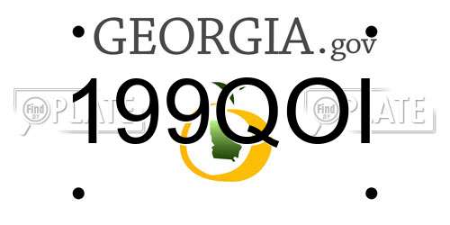 199QOI Georgia License Plate