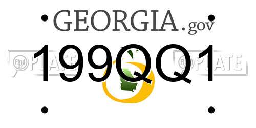 199QQ1 Georgia License Plate