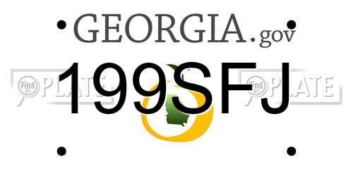 199SFJ Georgia License Plate