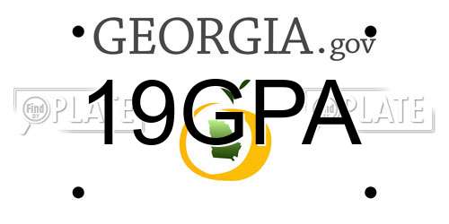 19GPA Georgia License Plate