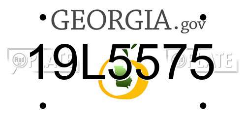 19L5575 Georgia License Plate