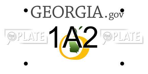 1A2 Georgia License Plate