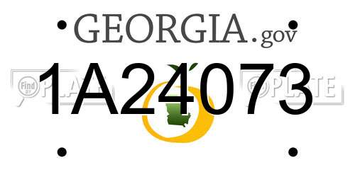 1A24073 Georgia License Plate
