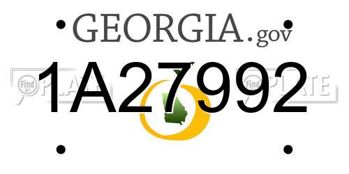 1A27992 Georgia License Plate