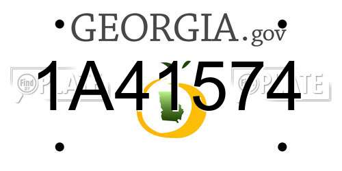 1A41574 Georgia License Plate