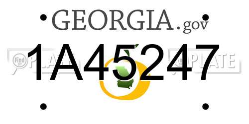 1A45247 Georgia License Plate