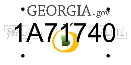 1A71740 Georgia License Plate