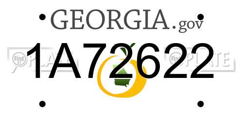 1A72622 Georgia License Plate