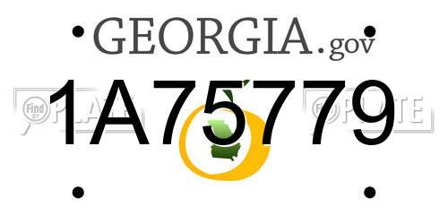 1A75779 Georgia License Plate