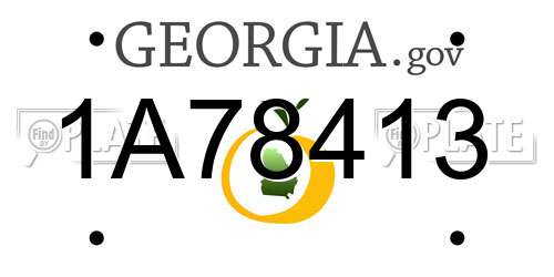 1A78413 Georgia License Plate