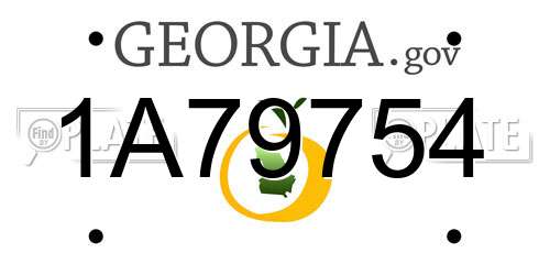 1A79754 Georgia License Plate