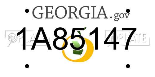 1A85147 Georgia License Plate