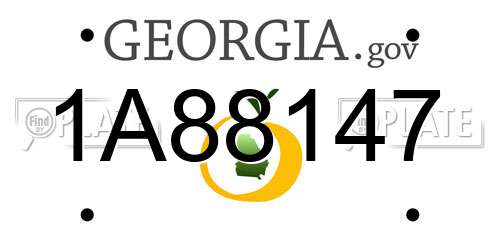 1A88147 Georgia License Plate
