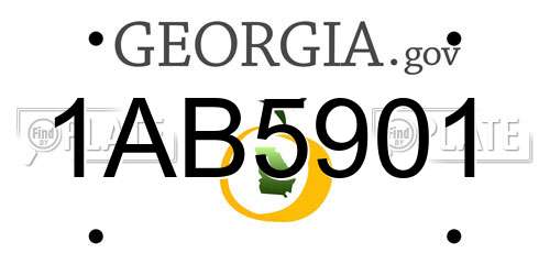 1AB5901 Georgia License Plate