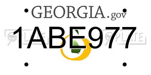 1ABE977 Georgia License Plate