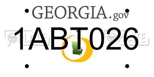 1ABT026 Georgia License Plate