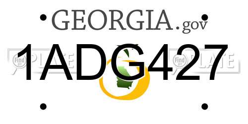 1ADG427 Georgia License Plate