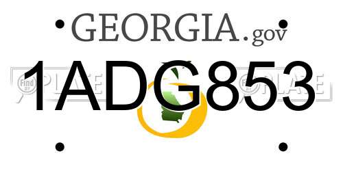 1ADG853 Georgia License Plate