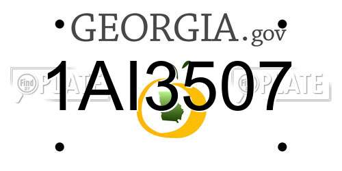 1AI3507 Georgia License Plate
