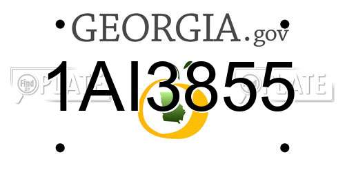 1AI3855 Georgia License Plate