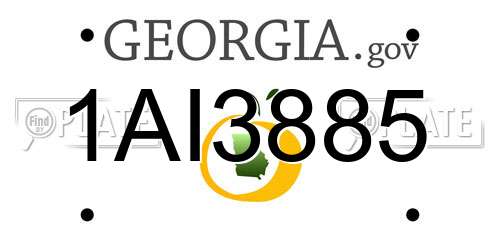 1AI3885 Georgia License Plate