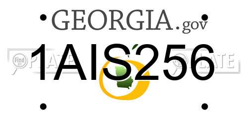 1AIS256 Georgia License Plate