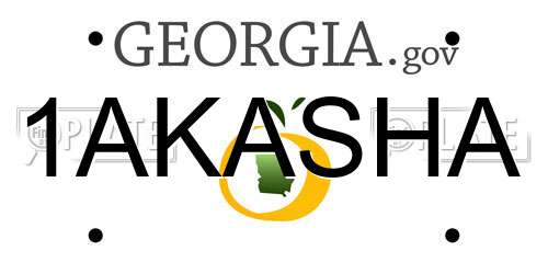 1AKASHA Georgia License Plate